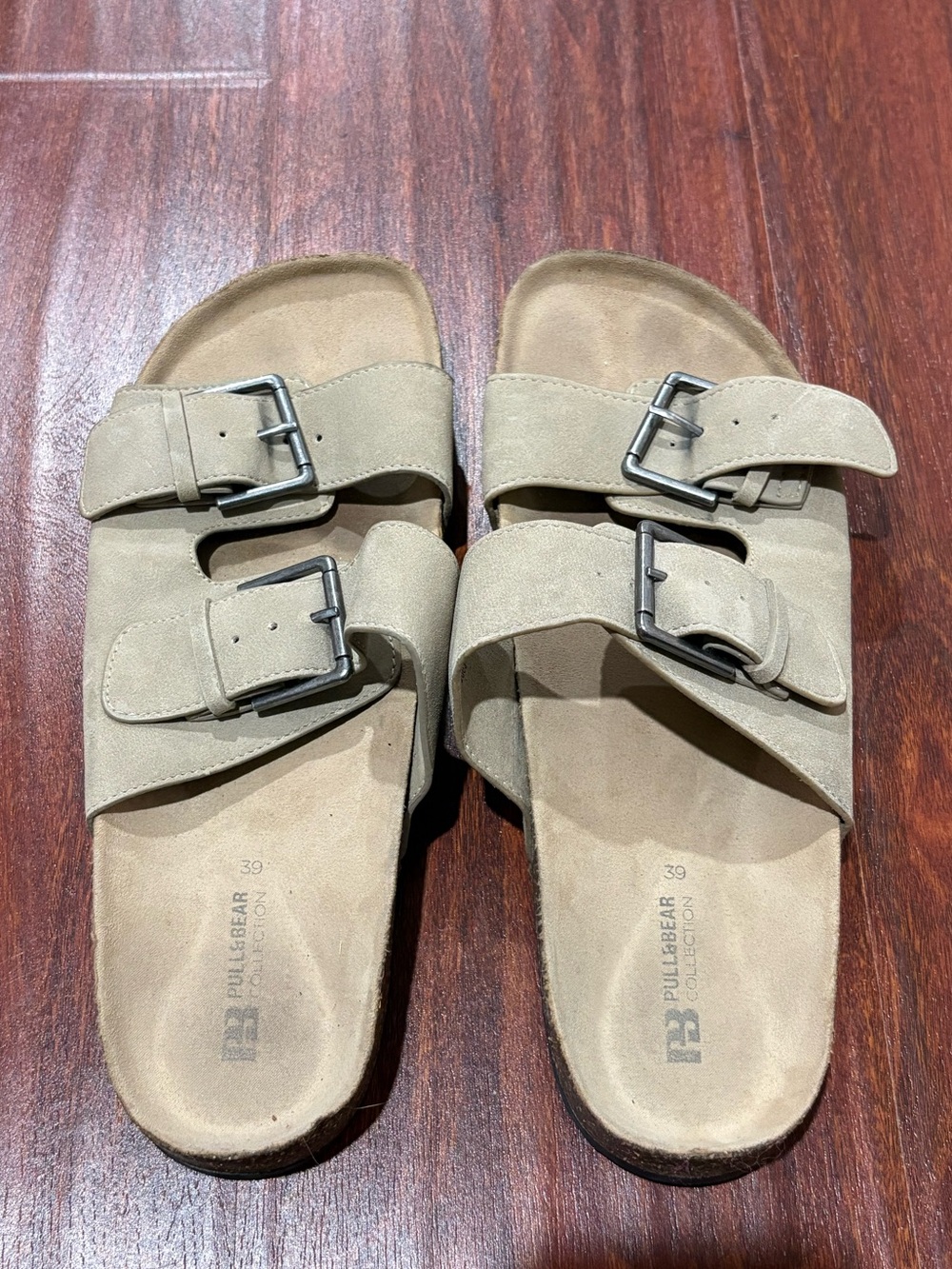 Pull&Bear Double-Buckle Slide Sandals